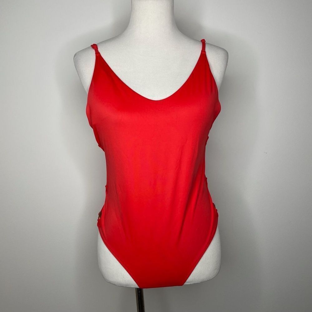 Aerie- Red One Piece with Open Sides
